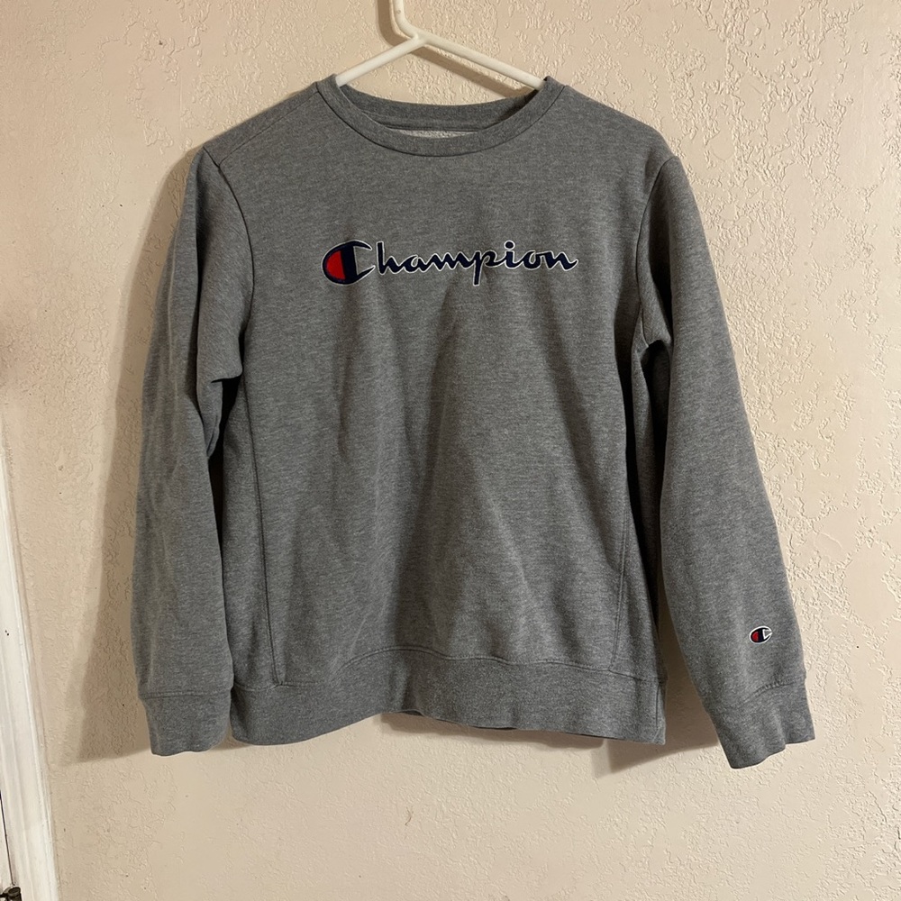 Kids Champion Crewneck sweater.